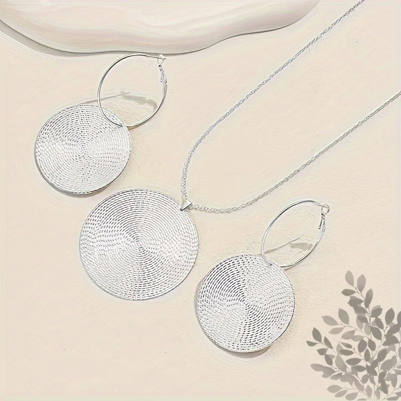 Серьги, преувеличенные гальванизированные кольца, крупные серьги, внешняя торговля, серьги-диски в стиле ретро серебряный