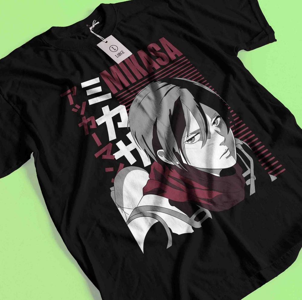 Attack On Titan Shirt Eren Mikasa Tshirt Levi T-Shirt AOT Erwin Hange Armin Tee