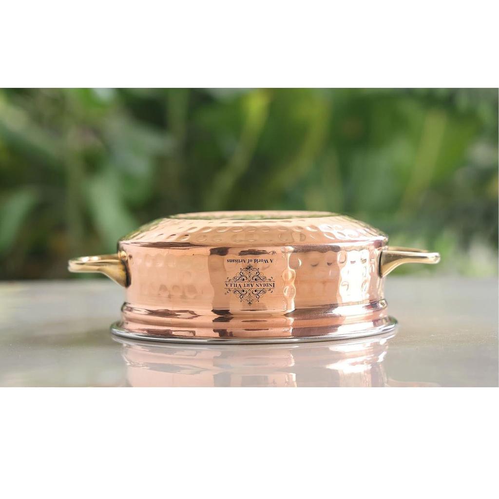 Steel Copper Serving Handi Bowl, Serveware & Dinnerware, 500 ML