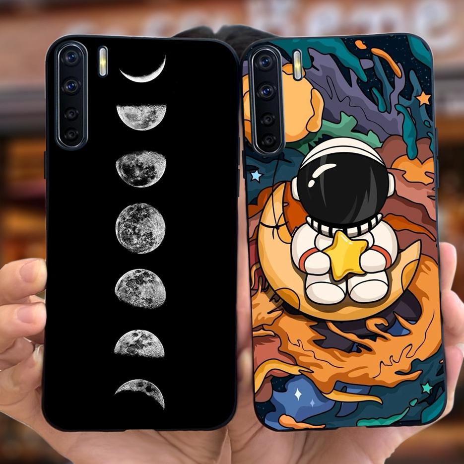 Für Oppo A91 Hülle Oppo Reno3 CPH2043 Niedliche Astronauten Cartoon Hülle Weiche TPU Handyhülle Für Oppo F15 Reno 3 OppoA91 Fundas Bumper