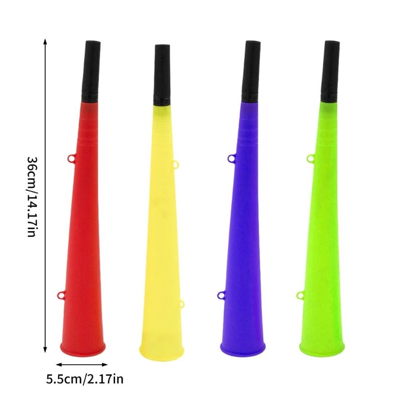 4PCS Football Fan Vuvuzela Horns Color Assorted Loud Cheering Tool Celebration Trumpets For Stadium Parties