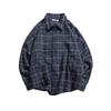 Men's Winter Retro Plaid Wool Jacket - Korean Style Trendy Loose Lapel Shirt Jacket