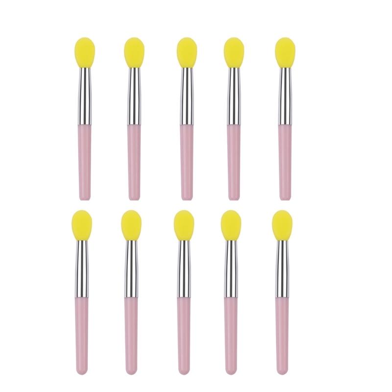 10 Pieces Lip Brush Set Flexible Silicone Tip Makeup Tools for Detailed Cosmetic Application Lip Brushes