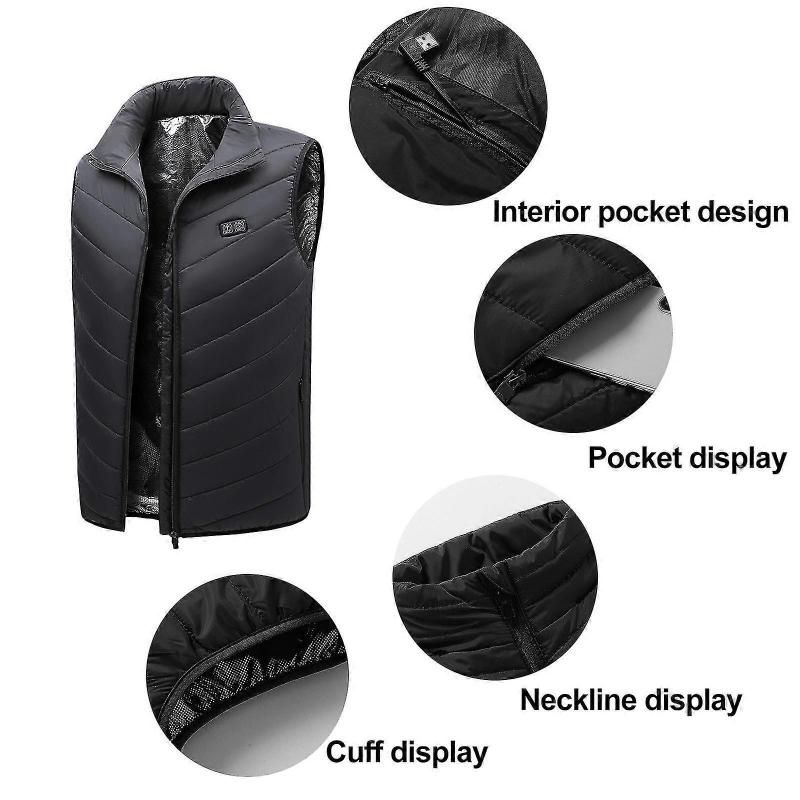 Winter Beheizbare Weste Winterjacke USB Elektrische Heizweste Beheizte Winterweste Für Outdoor Skifahren