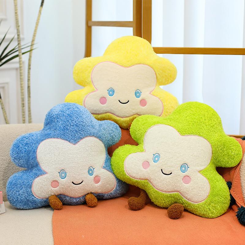 Nordic Minimalist Cloud Pillow With Plush Animal Design For Living Room Decor