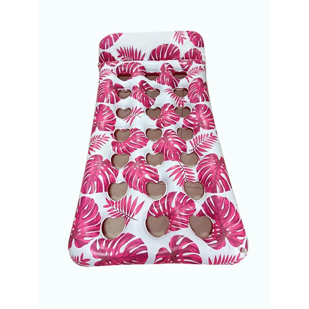 Foldable Inflatable Pool Float Lounge Water Float With Headrest Pool Floaties Raft Floating Pool Lounger Sun Tanning Float Water