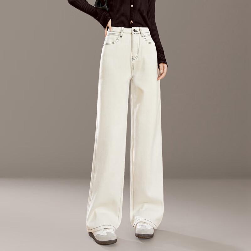 

Women s Fleece-Lined High-Waist Straight-Leg Jeans XL