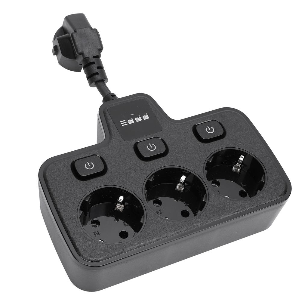 Power Socket with Independent   Multi Outlets Adapter 3 Way 2 Prong AC Grounding Outlet Extender