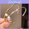 Modern Geometric Pearl Jewelry With 18k Gold Finish For Fashionable Women