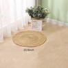 100% Pflanzenstroh Runde Teppiche für Wohnzimmer Schlafzimmer Schilf Natürliches Schilfgras Rattan Teppiche Couchtisch Bodenmatten Handgewebt