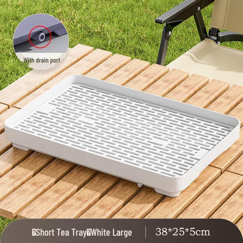 Portable Double-Layer Drainage Tea Tray