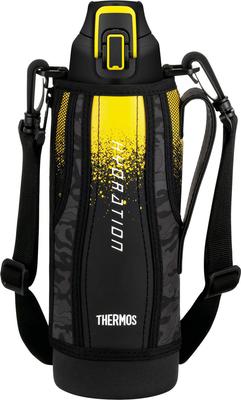 Thermos Water Bottle Vacuum Insulated Sports Bottle Black Camouflage 1.0L FHT-1000F BK-C