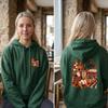 Flannels Leaves Lattes Hoodie Autumn Coffee Graphic Sweatshirt Fall Pumpkin Sunflower Candle Book Unisex Pullover Top