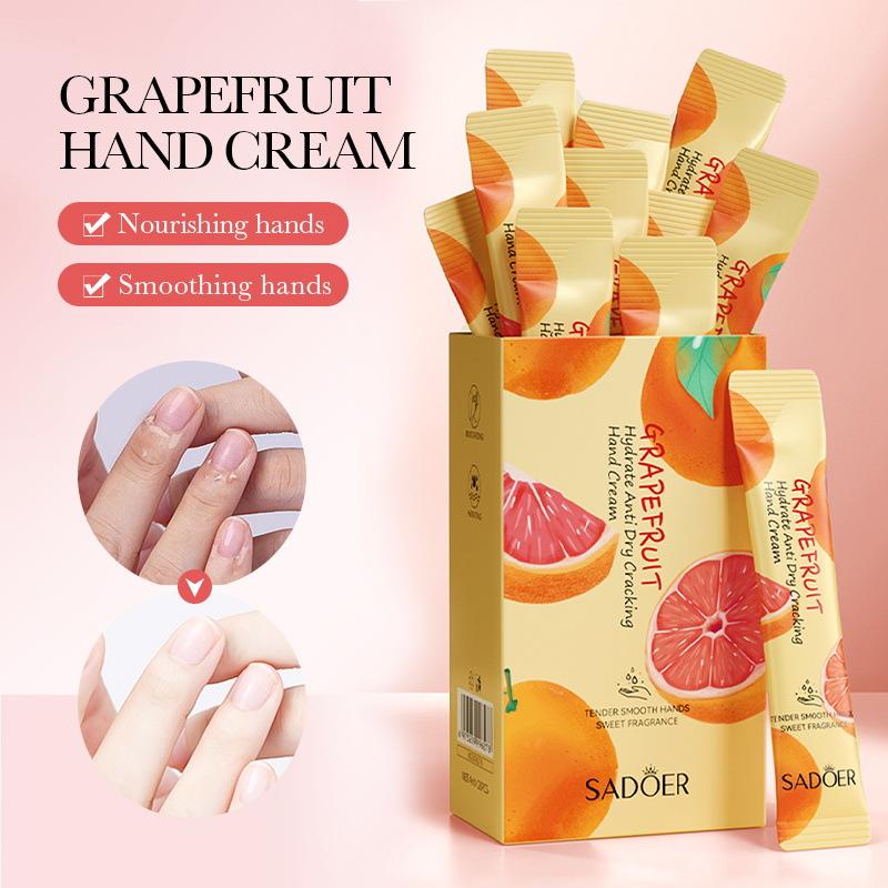 20 Piezas Caja de Crema de Manos Pura Inglesa SADOER Aguacate Melocotón Pomelo Crema de Manos Hidratante