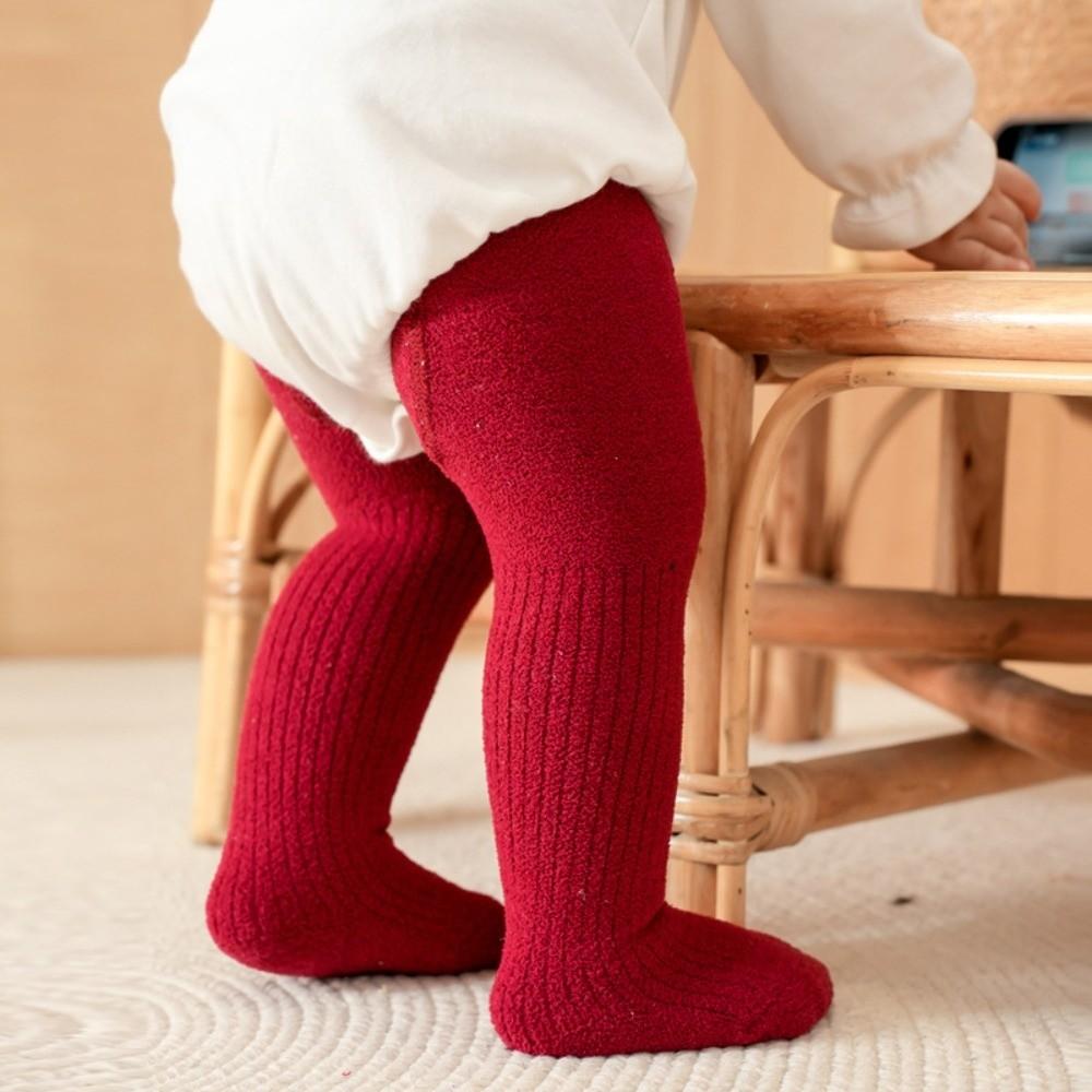 

Thicken Warm Girls Pantyhose Stretchy Vertical Stripe Cotton Girls Tights Infant M 12-24Months