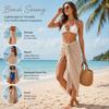 Solid Color Bikini Cover Up Sheer Design Sarong Beach Towel  for Women Seaside Holiday