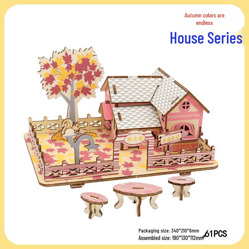 

Гостиница «Звездное небо» 3D деревянный пазл: Игрушка для детского творчества и подарок ручной работы