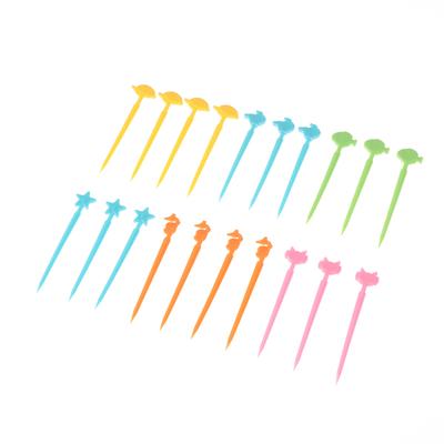 20Pcs/Set Cute Animal Food Toothpicks Cartoon Toothpicks Bento Fruit Forks