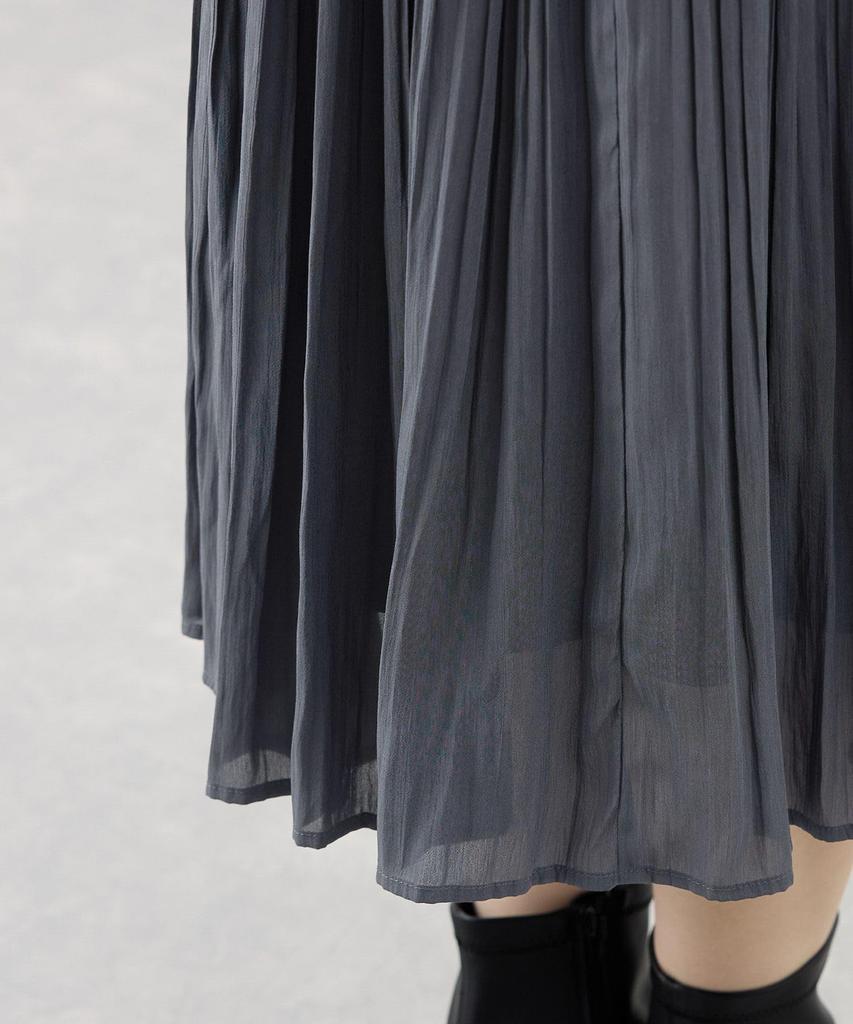 ROPE PICNIC Skirt Colors Airy Pleated Skirt GDC15160 Beige Sub with Selectable Length [New Added]