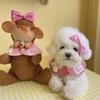 Lovely Cat Scarf Bowknot Pet Cloak Cute Pet Bibs Hair Clip Set  Pet Party Supplies