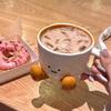 Cartoon Sitting Posture Coffee Mug Cute Style Ceramic Water Cup Girl Household Breakfast Oat Milk Mug Office Desktop Decoration
