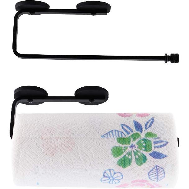 Magnetic Paper Towel Holder Paper Towel Rack Tower Bar for Refrigerator, Metal Cabinet Black
