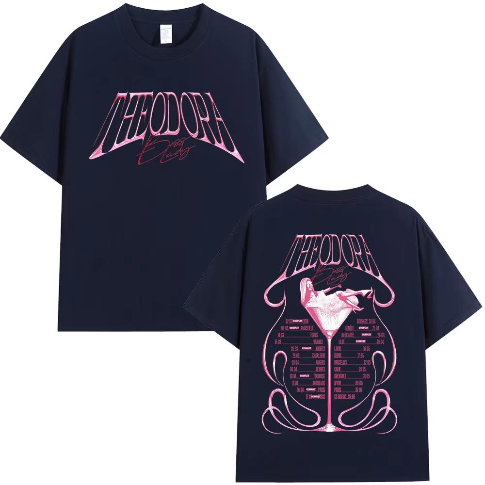 Rapperin Theodora BOSS Lady Album Tour T-Shirts Fan Geschenke Herren Damen Hip Hop Mode T-Shirt Männlich Lässig Vintage Übergroße T-Shirts