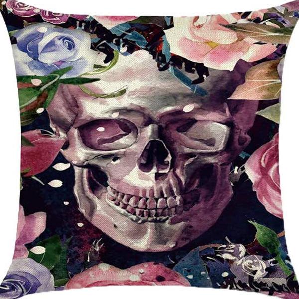 

Хэллоуин Наволочка Скелет Ведьма Узор Линейный Принт Спальня Гостиная Украшение Наволочка 45 * 45Cm [without core]