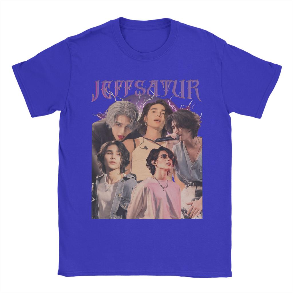 Leisure Thai Singer Actor Jeff Satur TShirt Men Crewneck Cotton T Shirts Short Sleeve Tee Shirt Classic Tops