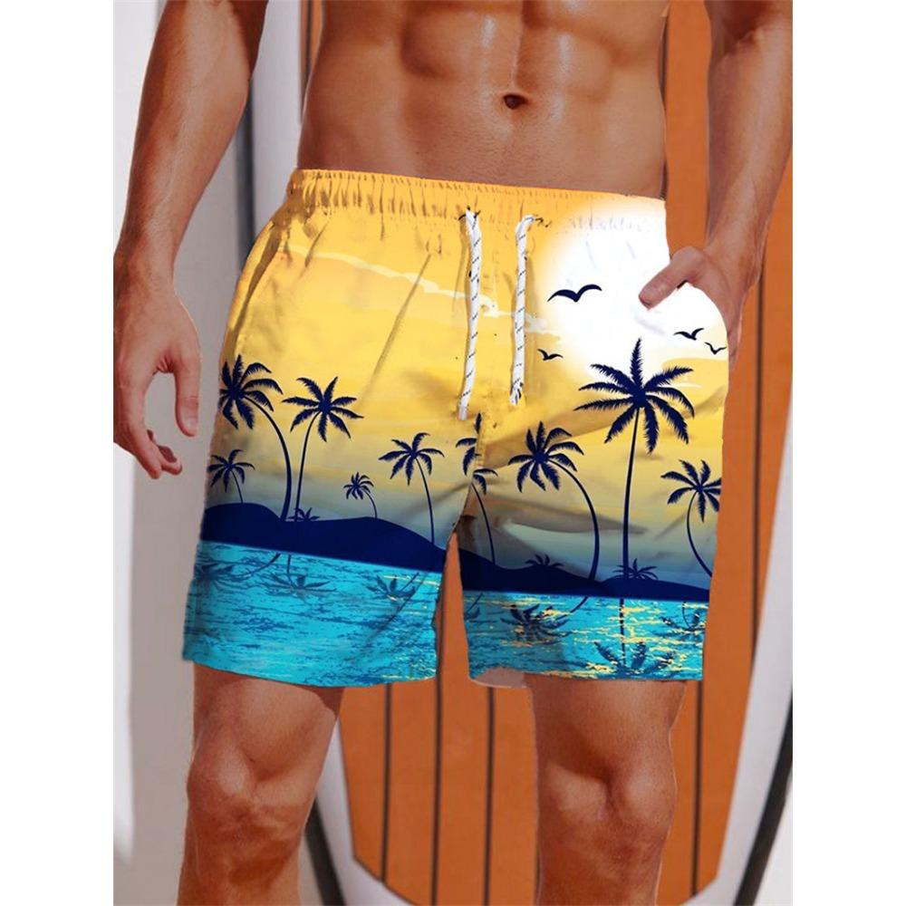 Summer Fashion Hawaii Beach Shorts For Men Outdoor Seaside Surf Short Pants Loose Quick Drying Man Swim Trunks