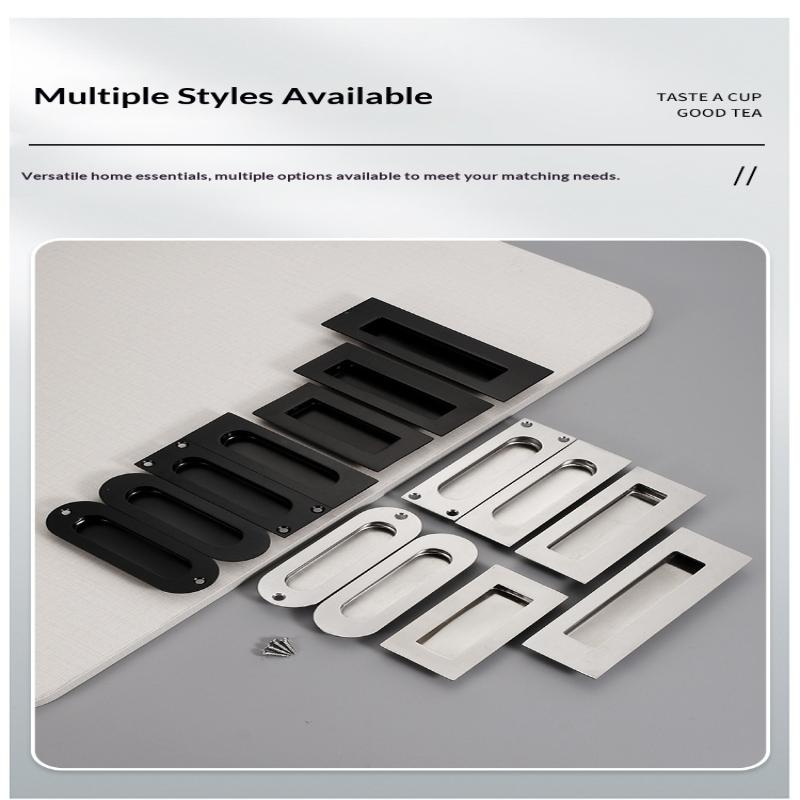 Poignée cachée en acier inoxydable Poignée de porte coulissante intégrée Poignée de tiroir de porte coulissante intégrée Poignée Noir Or Bronze