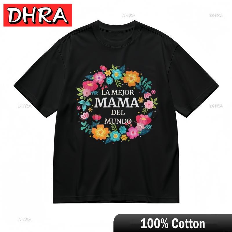 UNIsexs Breathable Classic TShirt Best Mom in The World Floral Graphic Tee Artistic Edgy Graphic Printed TShirts Artistic Edgy S