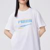 Puma Downtown Tee Letter Print Comfortable Casual Sports Color Block Short Sleeve T-Shirt Unisex Tops White 630113-02