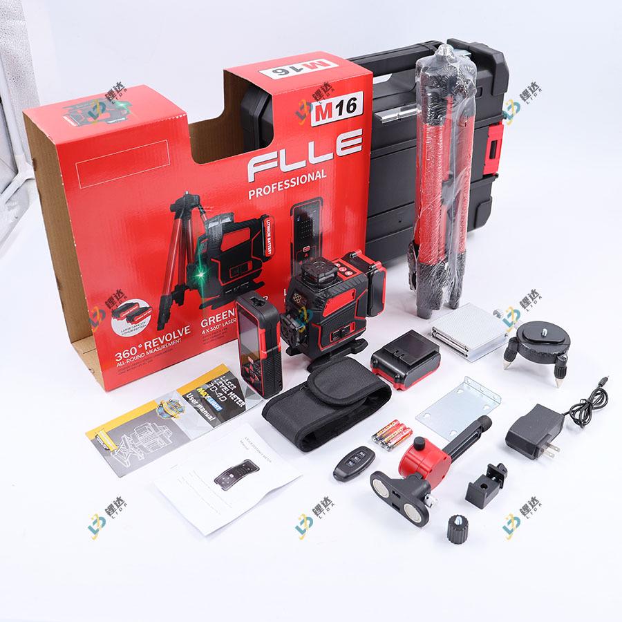 16-Line Automatic Self-Leveling 4D Wall & Floor Laser Level Rangefinder.
