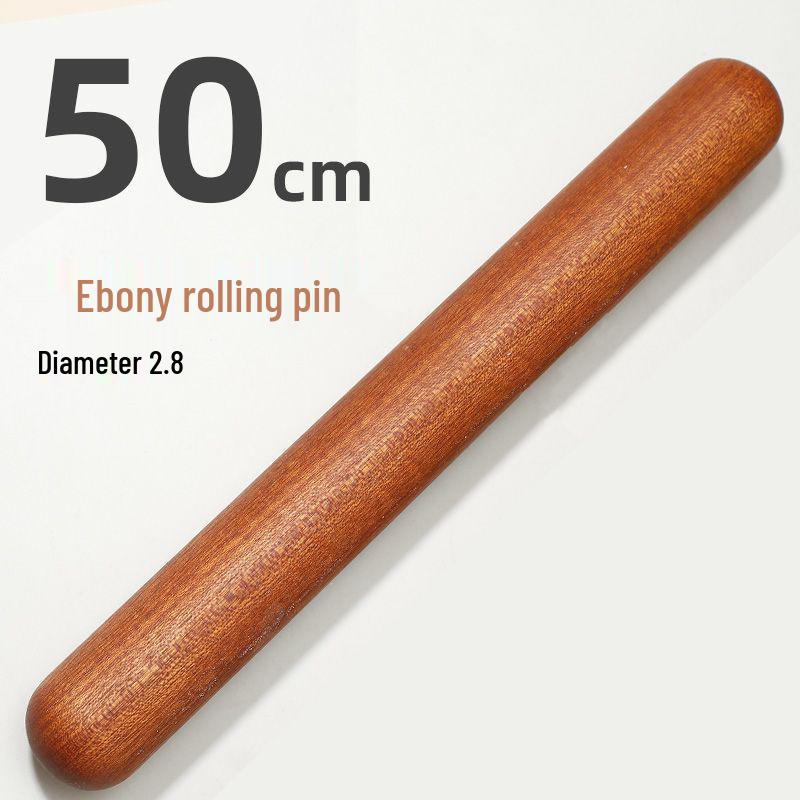 Beech Wood Rolling Pin for Dough and Dumplings - Solid Wood Baking Tool with Round Head