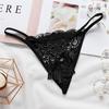 Cute Lace Girl Panties Hollow Water-soluble Embroidered Pure Desire Thong Low Waist Sexy Thin Belt High Value T-pants