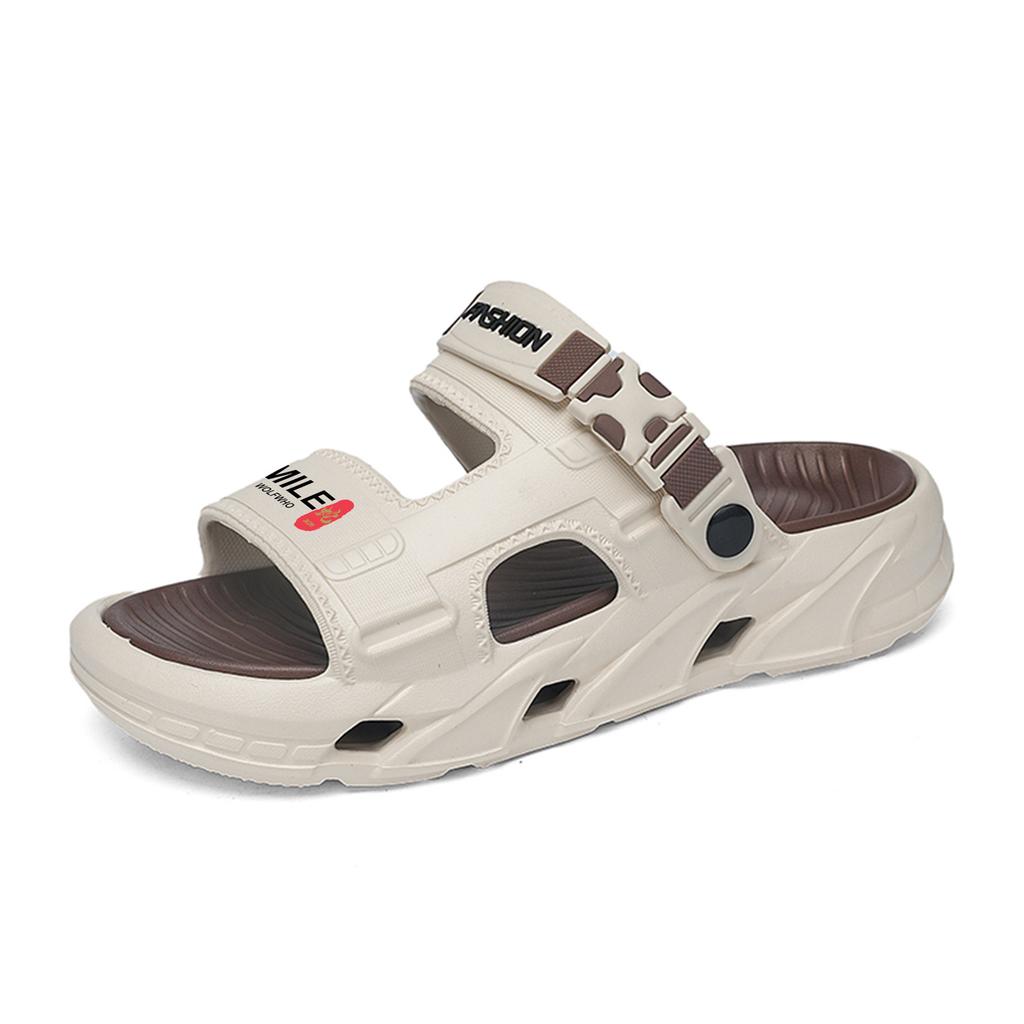 Slippers Young Men Summer Wear Dual-Purpose Beach Sandals Sports Leisure Non-Slip Outdoor One-Word Drag Men
