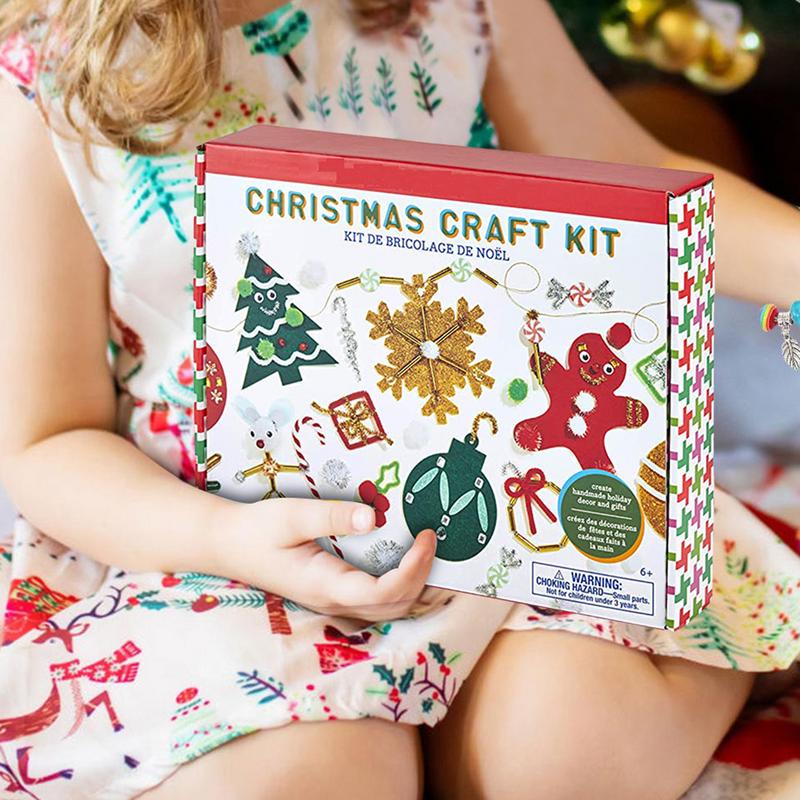 Weihnachtsbasteln für Kinder Feiertagsbedarf Aufhängbares Bastelprojekt für Familientreffen Feiern Abende Winterferien Heimdekoration