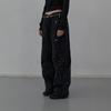 LCDC™ Paint Effect Wide-Leg Trousers (Black)