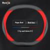 Leather Car Steering Wheel Cover for Peugeot E3008 3008 GT 2016-    2024 2025 Non-slip Auto Interior Accessories