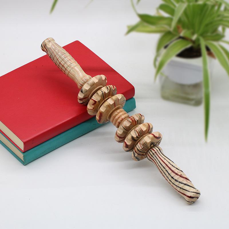 Drewniany wałek do ćwiczeń Gua Sha ręczny blaster cellulitu urazy sportowe punkt spustowy mięśni wałek do masażu