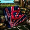 1PC Custom Name Blanket Indians Football Flannel Blankets Patterns Throw Blanket All-Season Soft Gift for Couch, Bed, Camping, Birthday Gifts