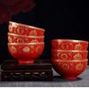 Red Ceramic Worship Bowl: Ideal for Ceremonies, Fasting, Weddings, Housewarmings, Temple Offerings, and Celebrations