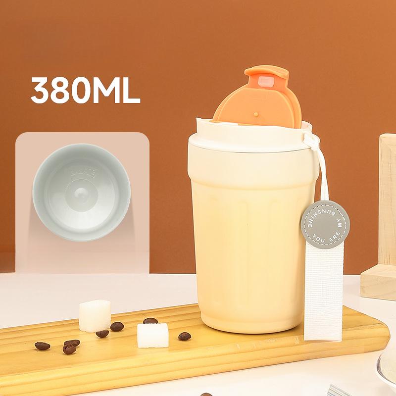 316 Stainless Steel Mug Ceramic Liner Coffee Cup Stripe Gradient Student Portable Water Cup