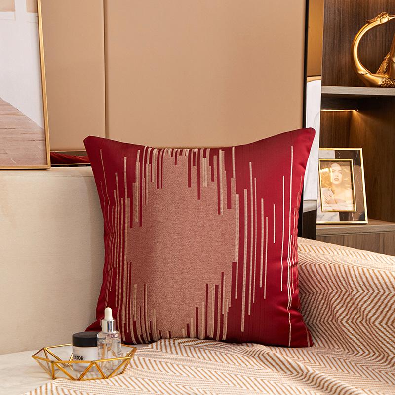 45x45cm Simple Jacquard Square Cushion Cover Polyester Geometric Pattern Throw Pillowcase Decorative Pillows for Sofa Decor Home