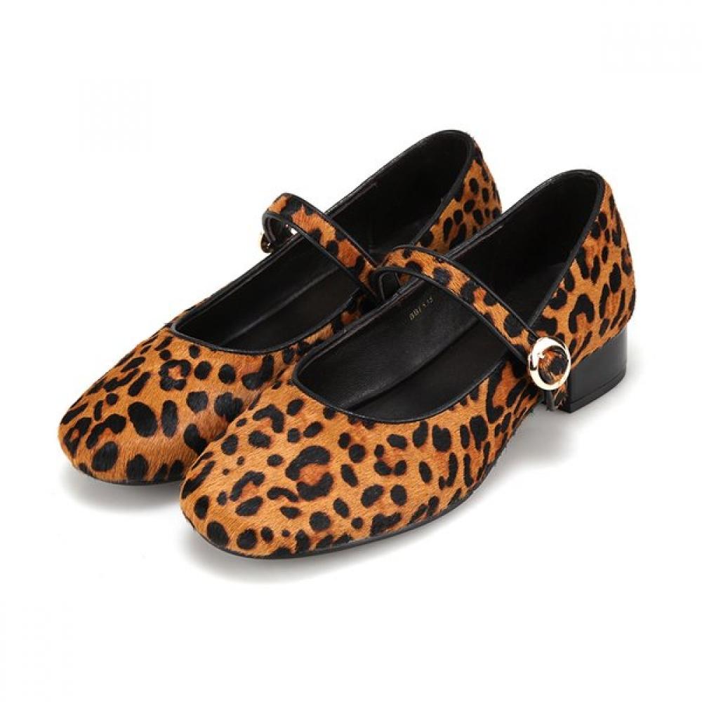 Barbara Leather Suede Leopard Mary Jane Pumps Bbi535cm 250mm