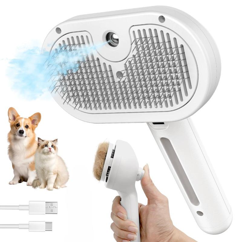 Dog Comb Pet Steam Massage Brush Safe Round Head Soft Teeth Spray Hair Removal Comb for Dog Universal for Cats Dogs Accessories