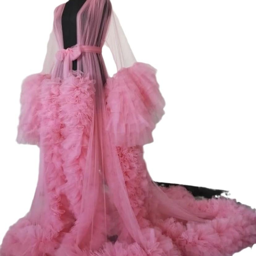 Vestido de noite decote em V malha fina vestido de maternidade saia longa roupa para foto em estúdio roupão matinal sexy mulher