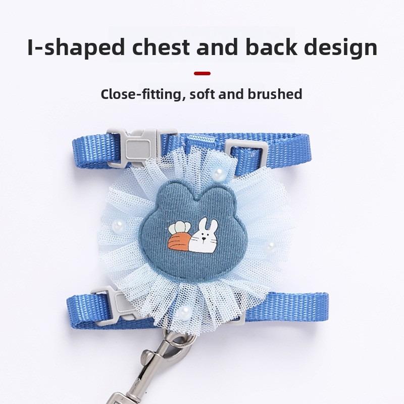 Cat Leash, Cat Rope, I-shaped Cat Chest Strap, Lace Cat Leash, Adjustable Anti-break Strap