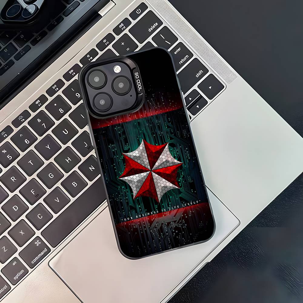 U-Umbrella Corporation Handyhülle Für iPhone 17,16,15,14,13,12,11,Pro,XS,Max,Plus,Mini,SE4,E Schwarz Matt Stoßfeste Hülle